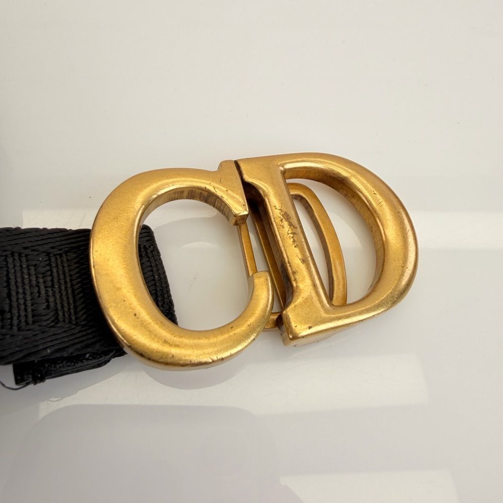 Christian Dior Black Nylon Saddle CD Belt Jacquard - Picture 5 of 10